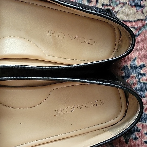 COACH Marley Driver Black Pebbled Leather Slip On Loafers G4835 Womens 7B - Picture 5 of 9